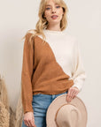 The Lei Colorblock Asymmetrical Sweater