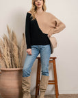 The Lei Colorblock Asymmetrical Sweater