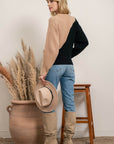 The Lei Colorblock Asymmetrical Sweater