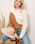 The Lei Colorblock Asymmetrical Sweater