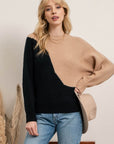 The Lei Colorblock Asymmetrical Sweater