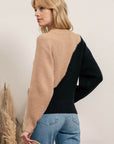 The Lei Colorblock Asymmetrical Sweater