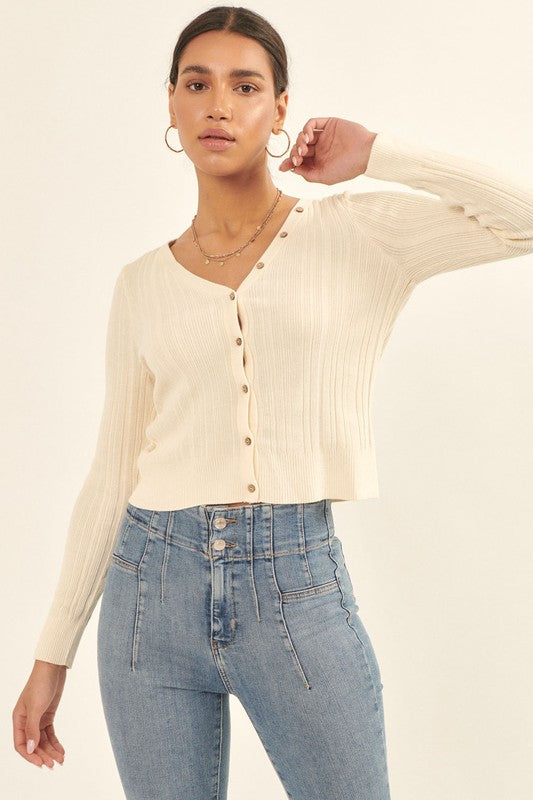 The Macy Button Front Sweater