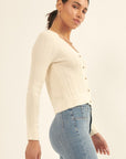 The Macy Button Front Sweater