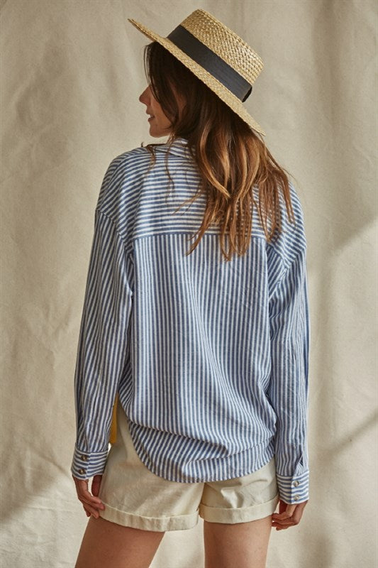 The Collette Woven Striped Shirt