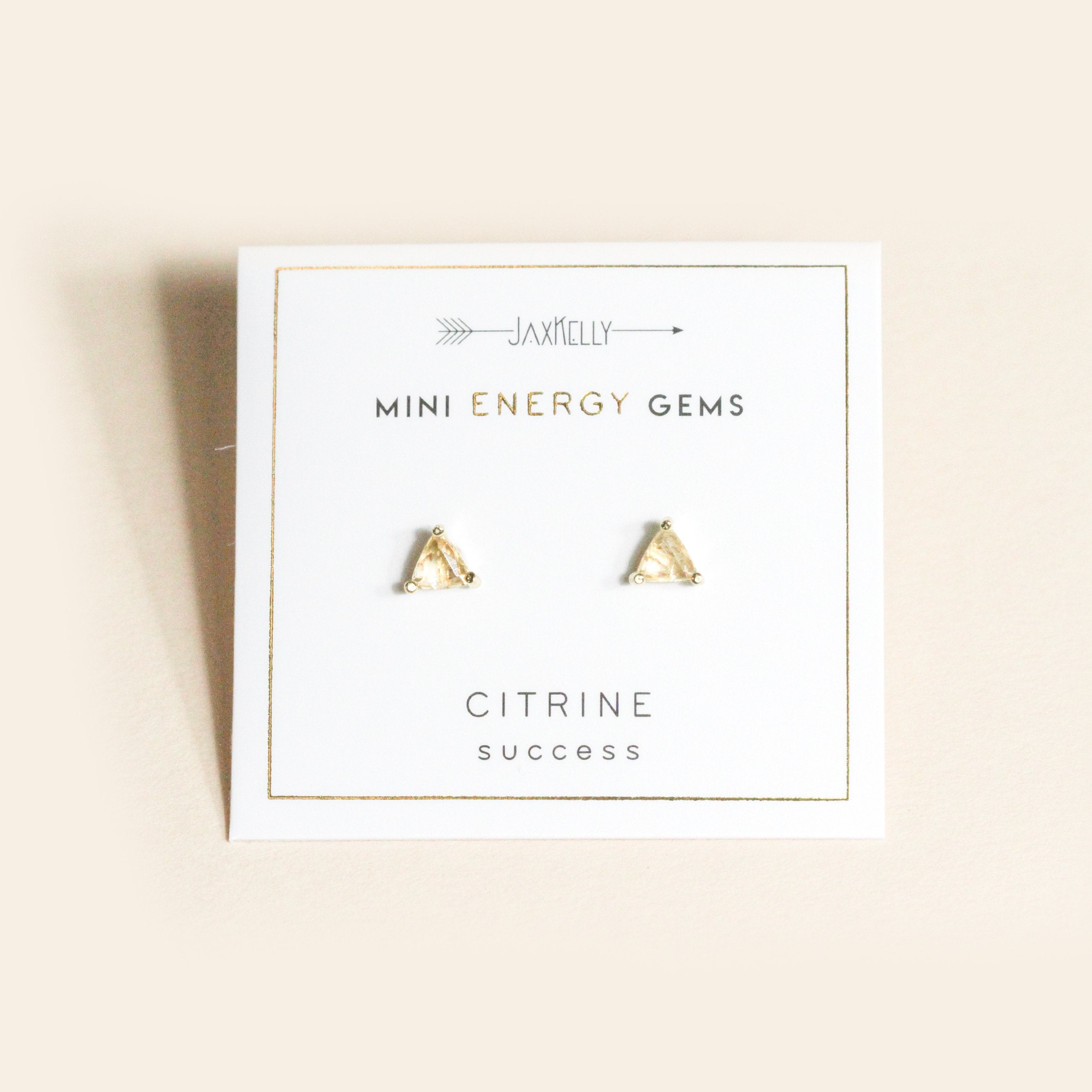 Citrine Mini Energy Stud Earrings by JaxKelly