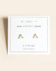 Citrine Mini Energy Stud Earrings by JaxKelly