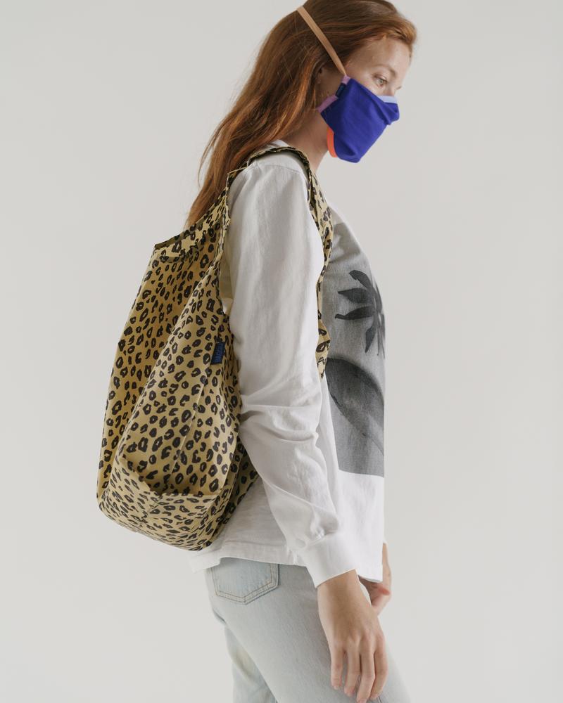 Honey Leopard Standard Reusable Bag by Baggu