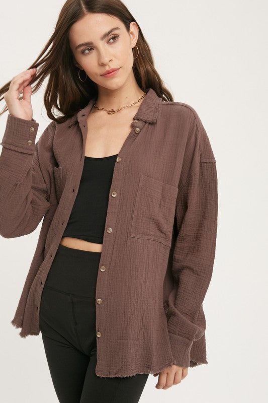 The Hannah Gauze Buttondown Shirt