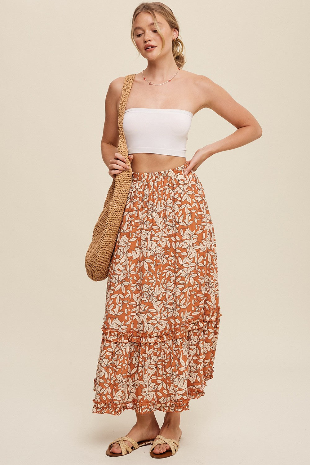 The Briony Ruffle Maxi Skirt