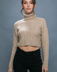 The Pippa Cable Knit Crop Sweater