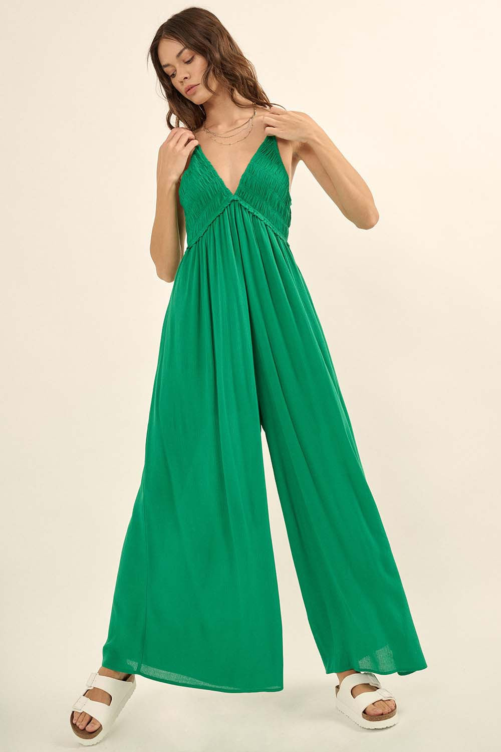 The Lennon Deep V Jumpsuit