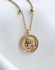 The Venus Medallion Gold Necklace by MASHALLAH