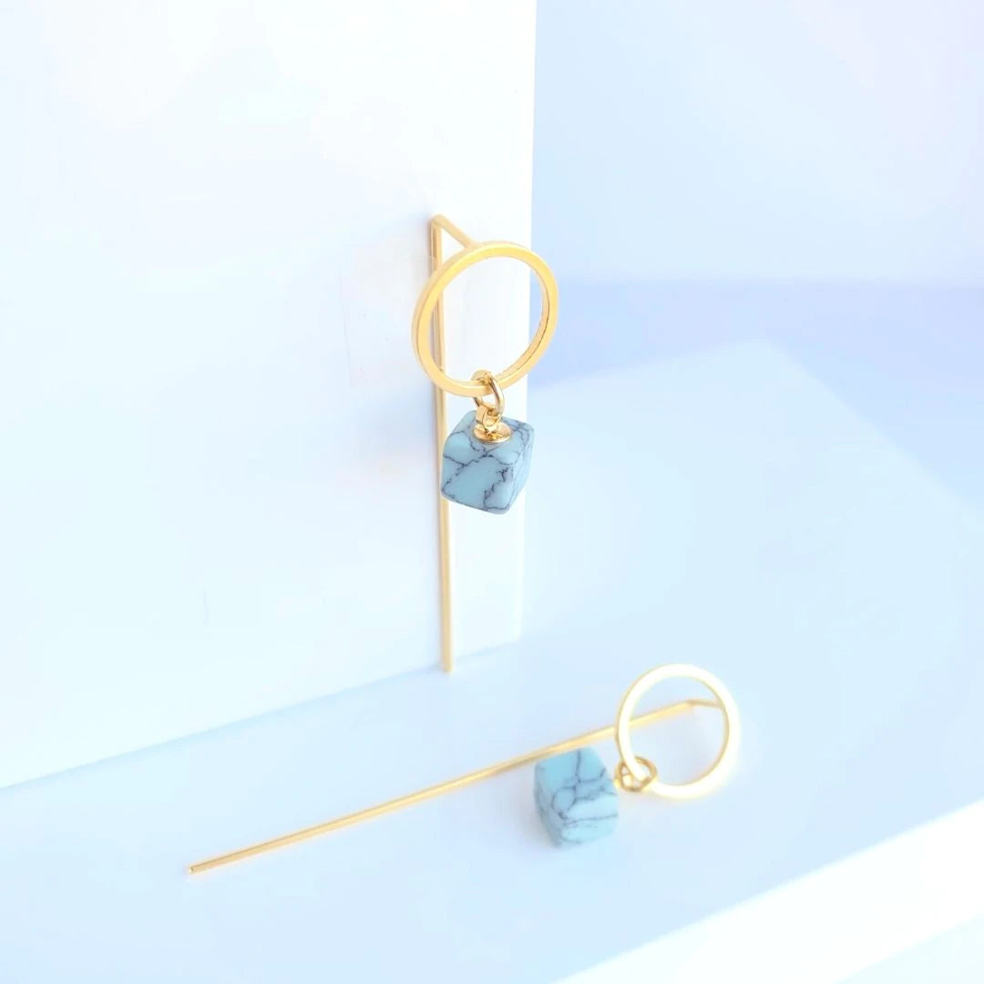 The Zlin Cube Earrings by Aviv Jewelry