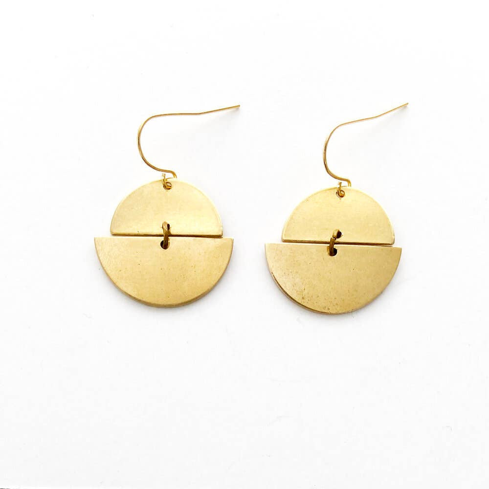 The Naima Brass Earrings by Found &amp; Feral