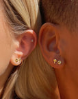 The Yin Yang Circle Stud Earrings