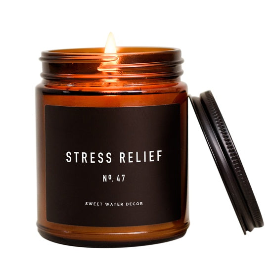 Stress Relief Soy Candle by Sweet Water Decor