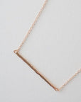 The Athena Hammered Bar Necklace