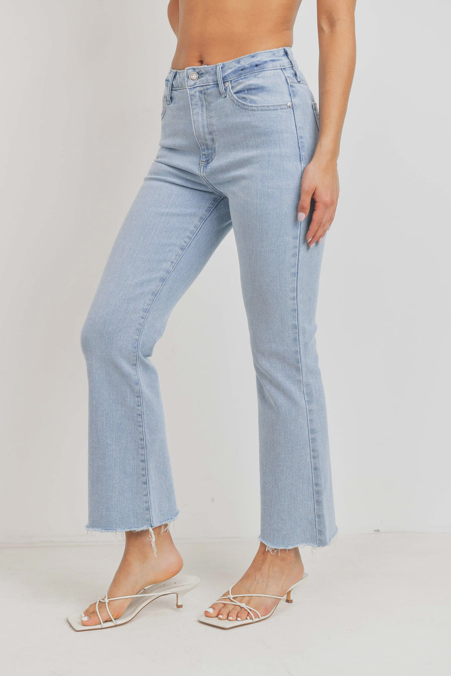 The Alice Cropped Kick Flare Jeans by Just Black Denim
