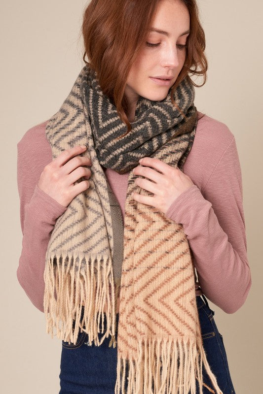 The Ellie Striped Oblong Scarf