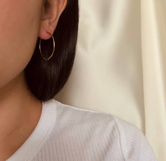 The Matriarch Mini Hammered Hoops by Points Jewelry