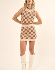 The Addison Crochet Top + Mini Skirt Set - Sold Separately
