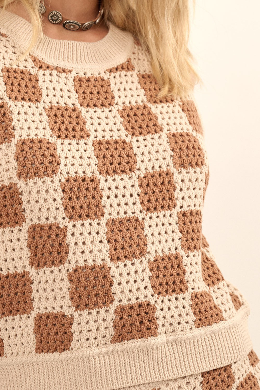 The Addison Crochet Top + Mini Skirt Set - Sold Separately