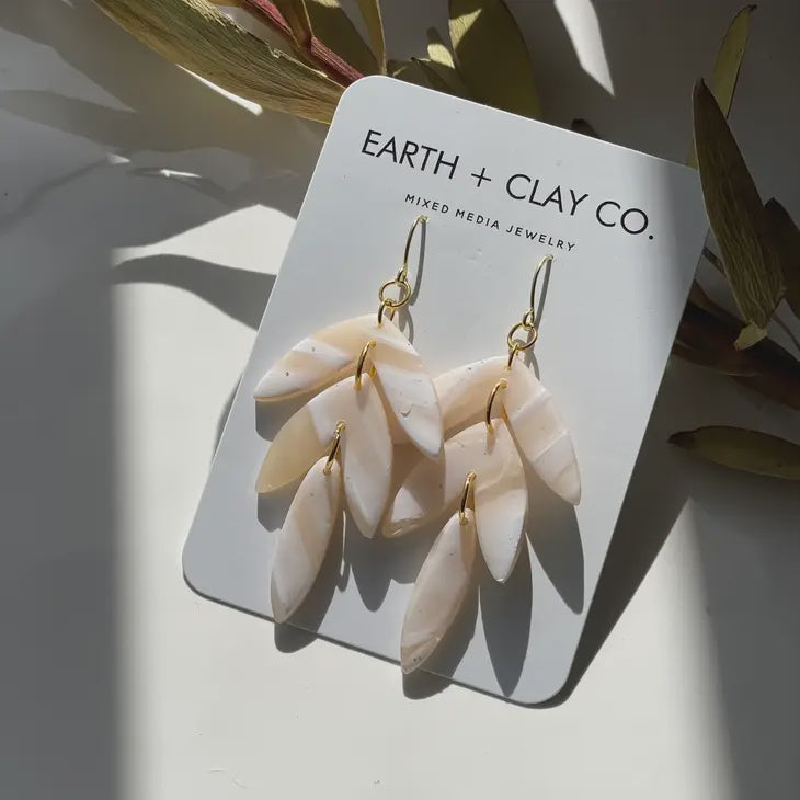 The Adele Marbled Earrings by Earth + Clay Collective