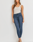 The Sara High Rise Cropped Skinny Jeans by Just Black Denim
