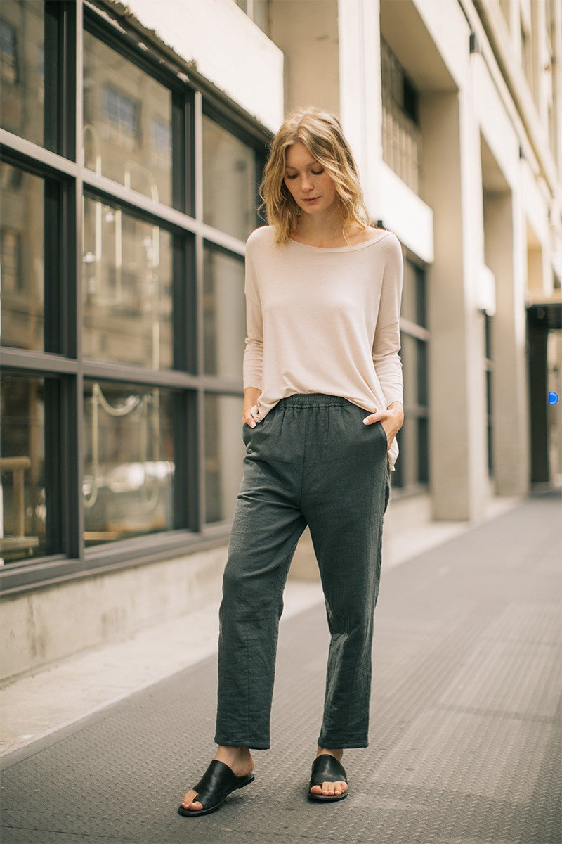 The Miriam Tapered Textured Pants