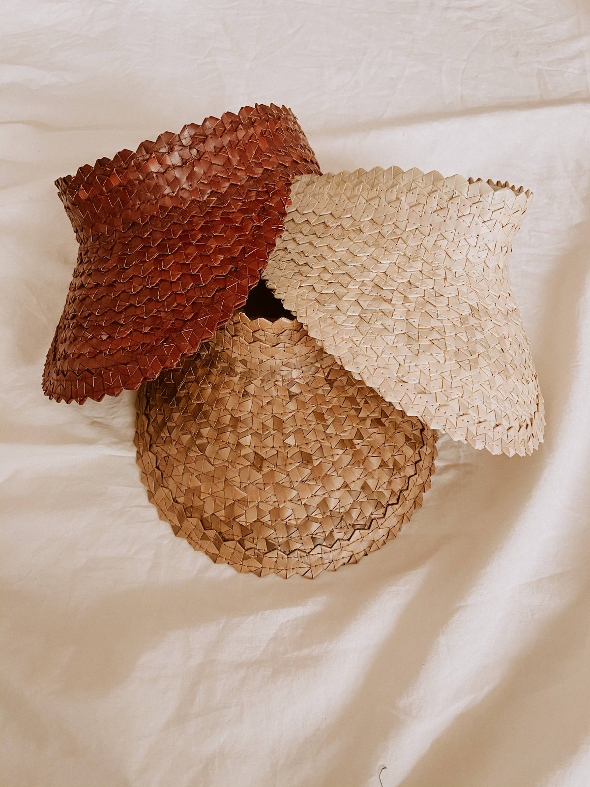 Hand Woven Rattan Thread The Leia Hand Woven Rattan Visor by Village Thrive – Thread + Seed