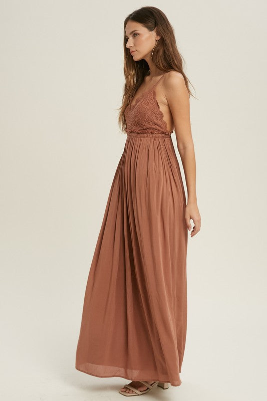 The Aimee Lace Scallop Maxi Dress