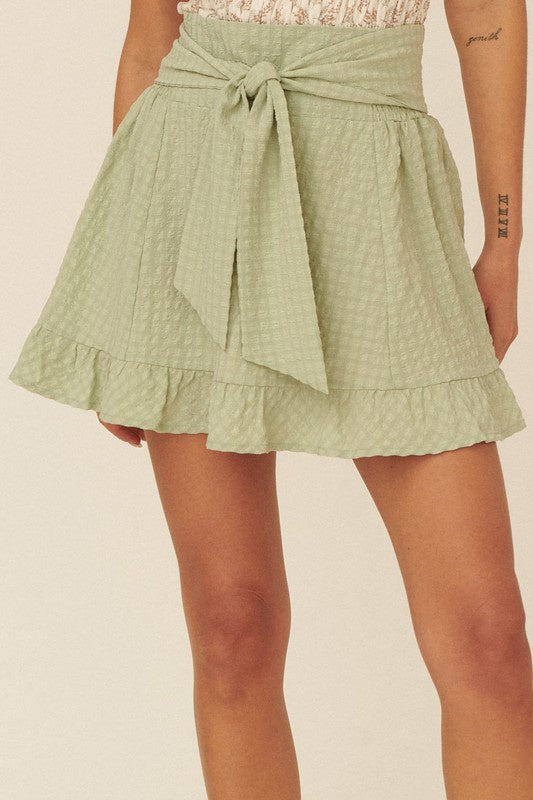 The Anna May Swiss Dot Mini Skirt