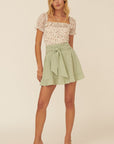 The Anna May Swiss Dot Mini Skirt