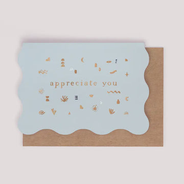 The Appreciate You Card by Sister Paper Co