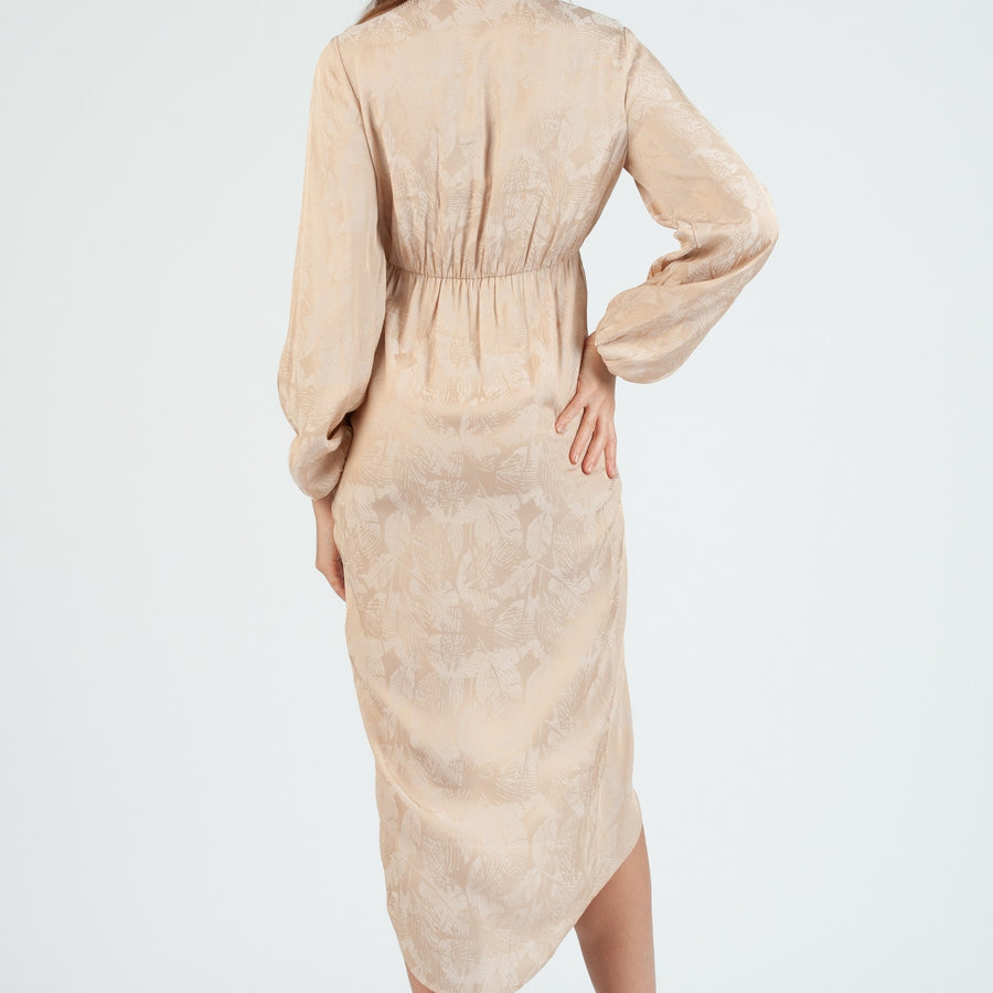 The Katherine Silky Split Front Midi Dress