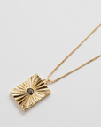 The Black Pave Medallion Necklace by Admiral Row