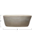 Mini Glazed Stoneware Oval Bowl