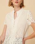 The Brielle Eyelet High Neck Top