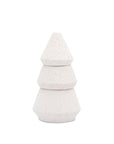 Cypress + Fir Tree Stackable Incense Holder + Candle - Speckled White