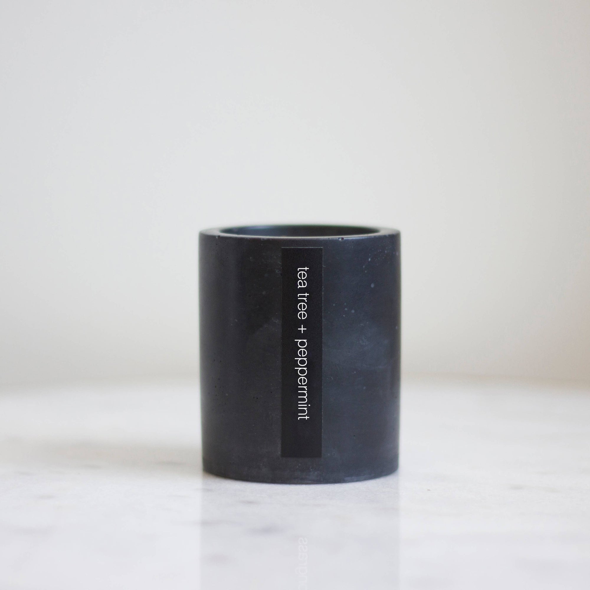Tea Tree + Peppermint Modern Cement Candle by Sable Candle Co.