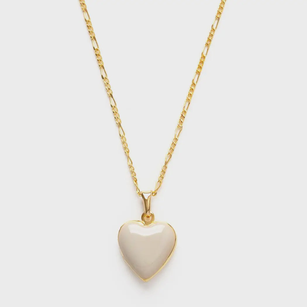 The Enamel Heart Locket Necklace
