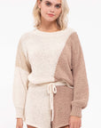 The Luciana Color Block Knit Pullover
