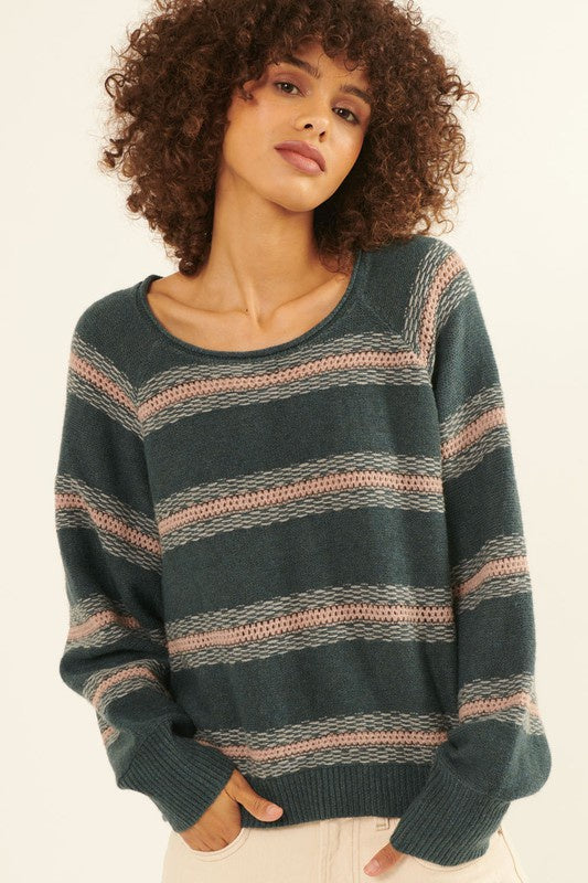 The Callia Striped Rollneck Sweater