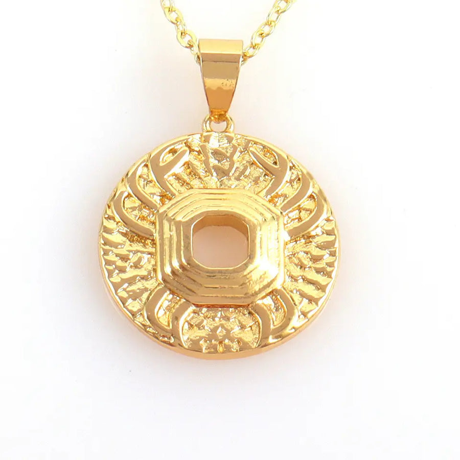The Zodiac Engraved Coin Necklace
