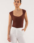 The Candace Scoop Sweetheart Neck Top