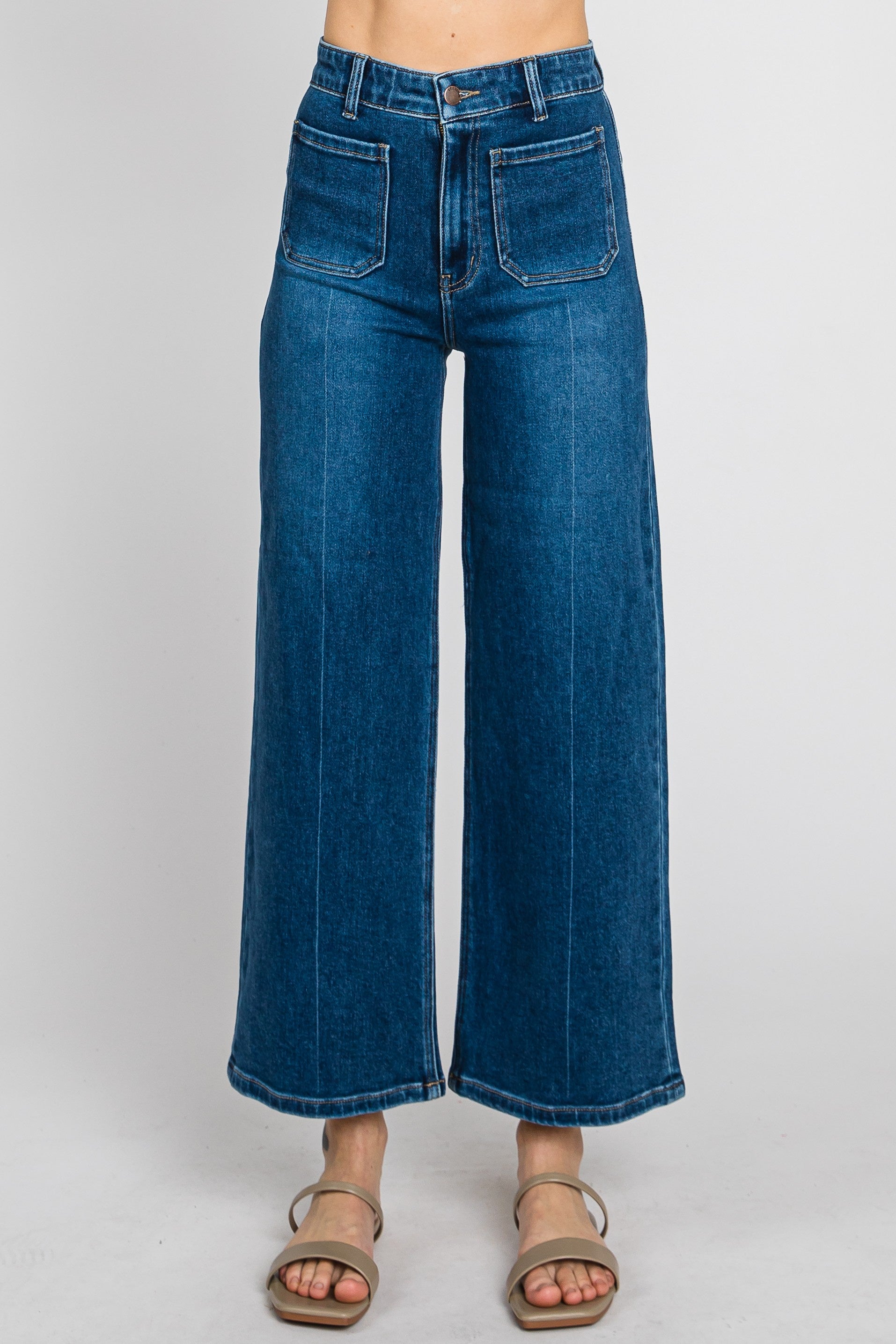The Cara Patch Pocket Wide Leg Jeans by L.T.J