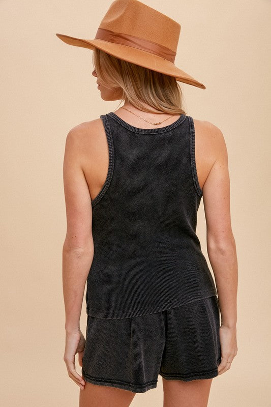 The Casey Thermal Tank Top + Shorts Set - Sold Separately