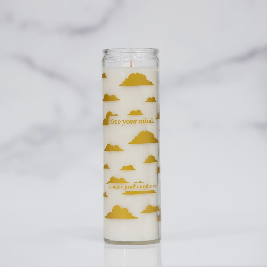 The Free Your Mind Soy Tall Candle by Ginger June Candle Co.