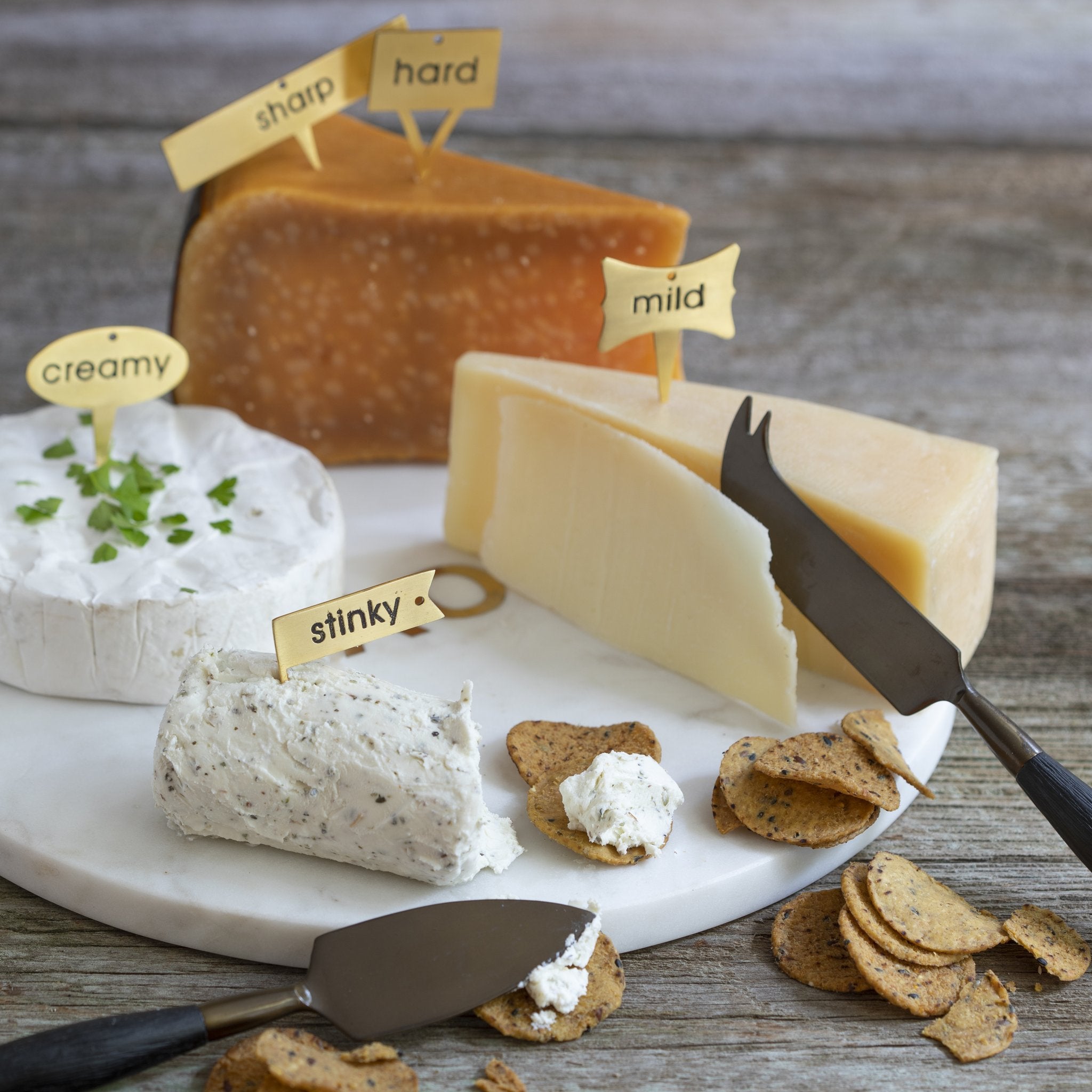 Gold Cheese Markers Set of 5 Thread + Seed